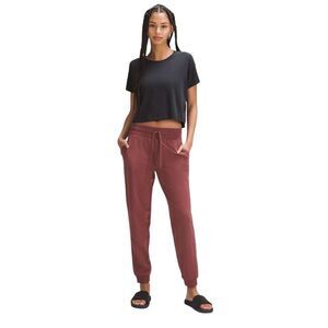 NWT Lululemon Scuba High-Rise French Terry Jogger Smoky Red Sz 4